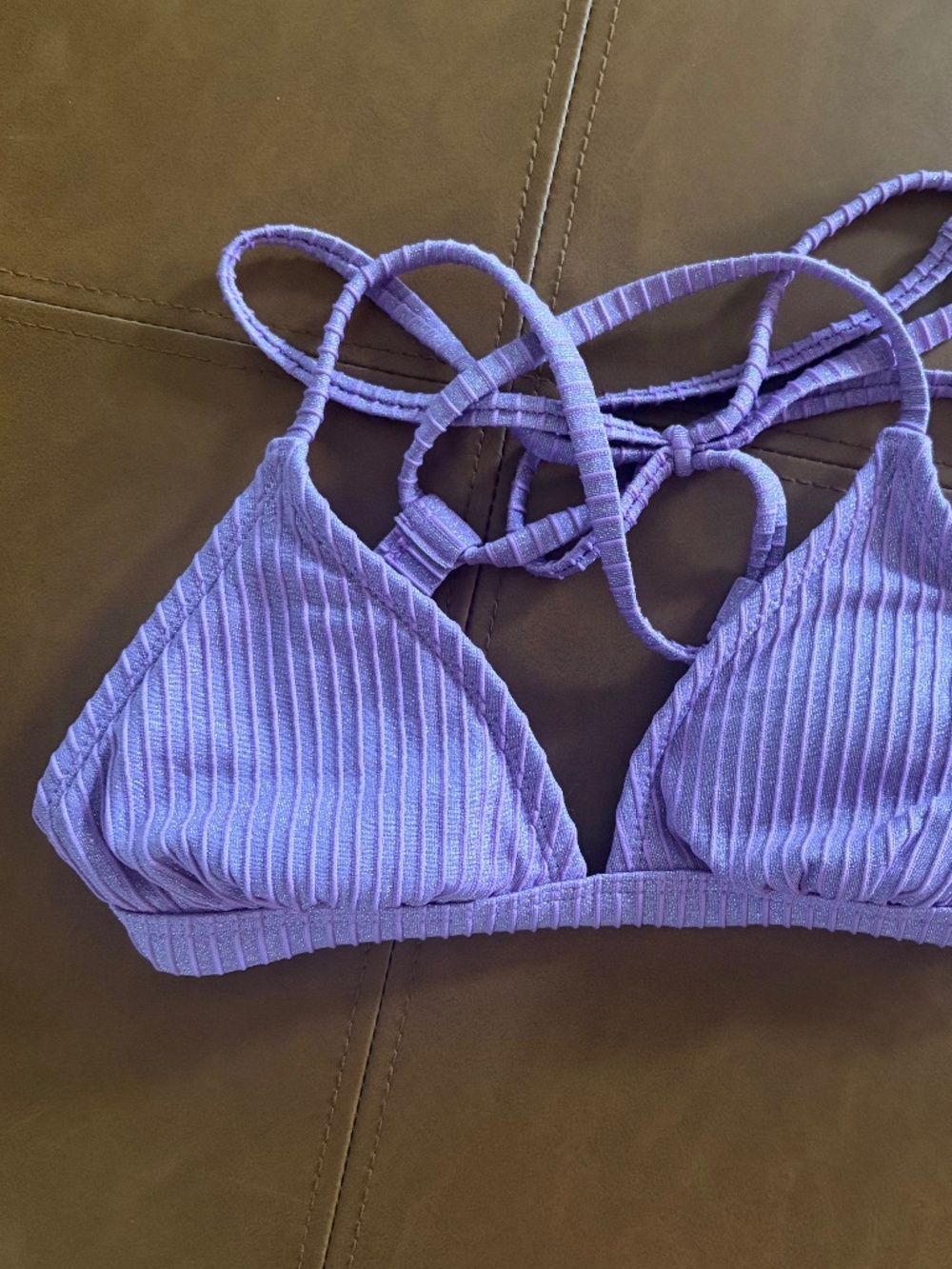 Xhilaration size small Target womens sparkly purple bikini top summer beach swim